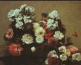 Henri Fantin-latour Canvas Paintings - Still Life with Flowers 1881
